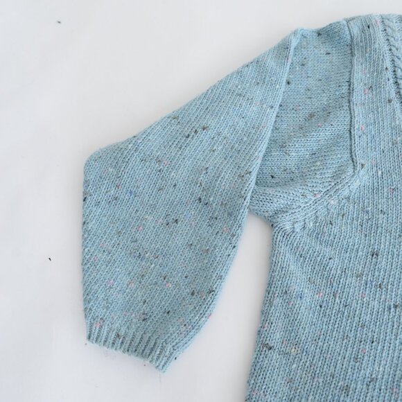 Vintage Maggie Lawrence Sport Cable Knit Blue Button Up Cardigan Sweater XL - Picture 9 of 10